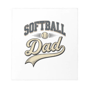 Vintage Softball Dad Sports Father Shirt Design (2 Notepad