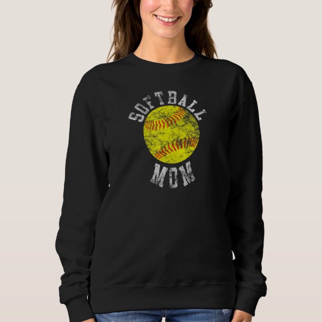 Vintage Softball Mum Sweatshirt (Front)