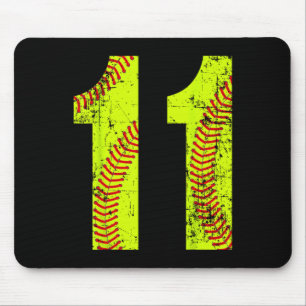 Vintage Softll 11 Jersey Number Mouse Pad