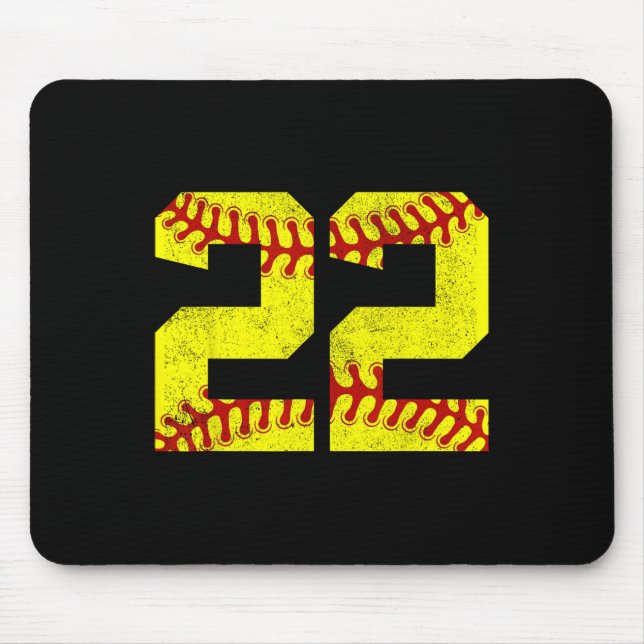 Vintage Softll 22 Jersey Number  Mouse Pad (Front)