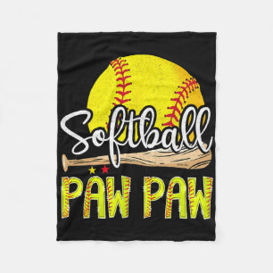 Vintage Softll Paw Paw Softll Player Game Day Fleece Blanket