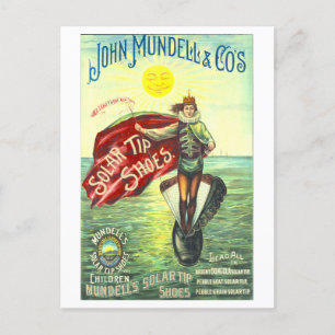 Vintage Solar Tip Shoes Advertisement Lithograph Postcard