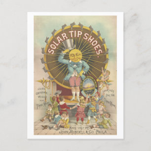 Vintage Solar Tip Shoes Advertisement Lithograph Postcard