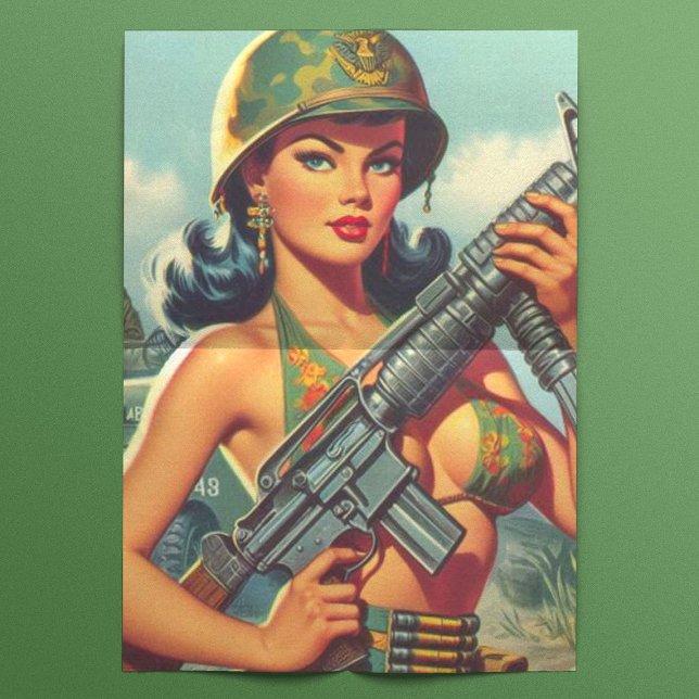 Vintage Soldier Pin-up Tissue Paper (Creator Uploaded)