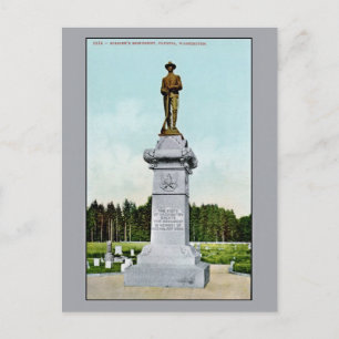 Vintage Soldier's Monument Olympia WA Postcard