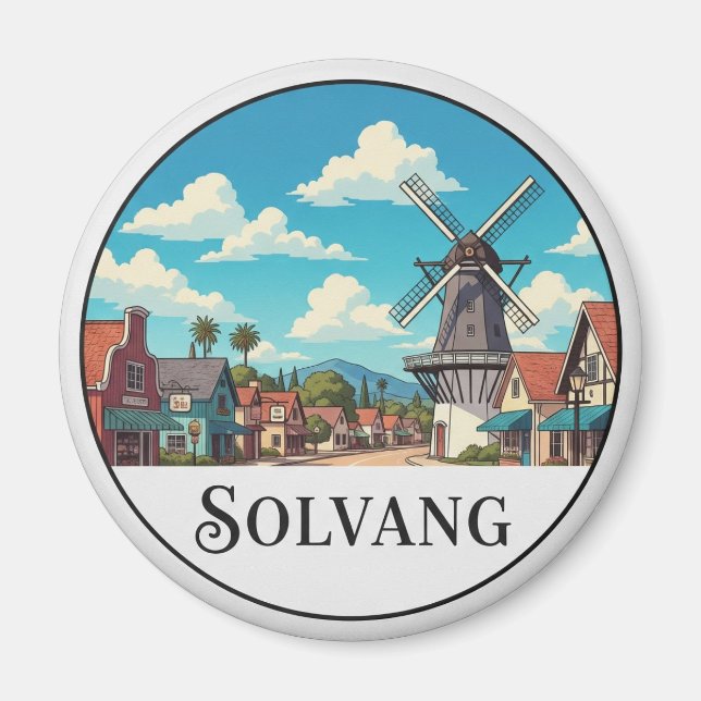 Vintage Solvang California Magnet (Front)