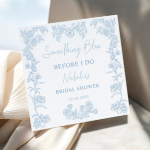 Vintage Something Blue Before I Do Bridal Shower Napkin