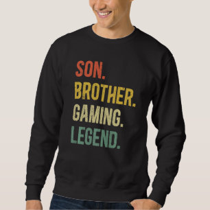 Vintage son brother gaming legend retro video game sweatshirt