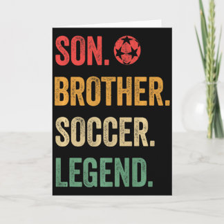 Vintage Son Brother Soccer Legend Retro Boys Socc  Card
