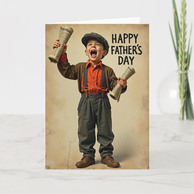 Vintage Son Fathers Day Card (Front)