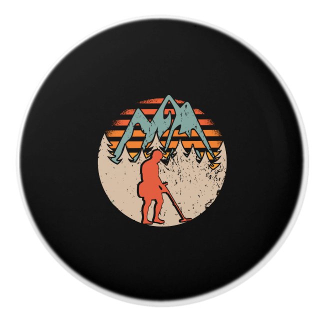 Vintage Sondeln Metal Detectorist Ceramic Knob (Front)