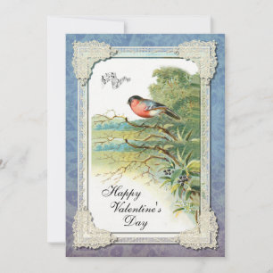 Vintage Songbird with Modern Message Holiday Card