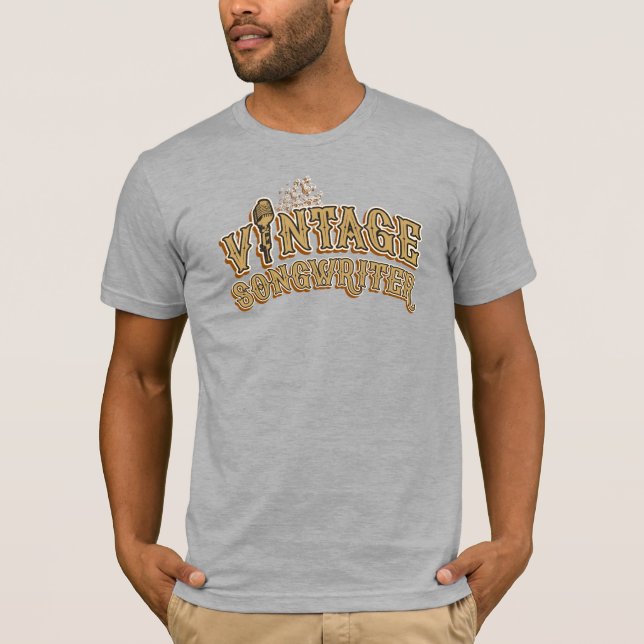 Vintage Songwriter Modern Musician T-Shirt (Front)