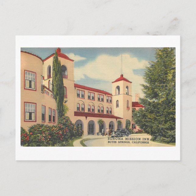 Vintage Sonoma Mission Inn Postcard (Front)