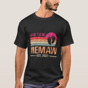 Vintage Soon To Be Memaw Gender Reveal Family T-Shirt