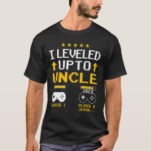 Vintage Soon To Be Uncle 2023  Leveled Up To Uncle T-Shirt