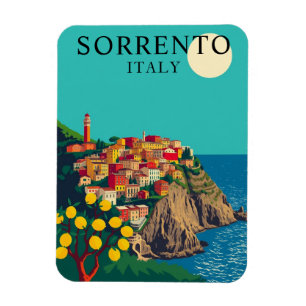 Vintage Sorrento Italy Lemons Travel Souvenir Magnet