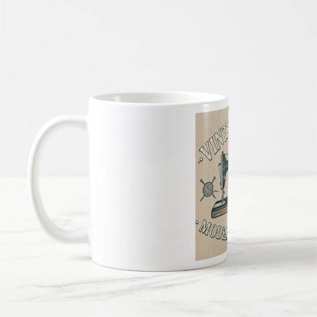 Vintage Soul Modern Stitches Sewing  Coffee Mug (Left)