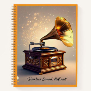 "Vintage Soundwave Art" Notebook
