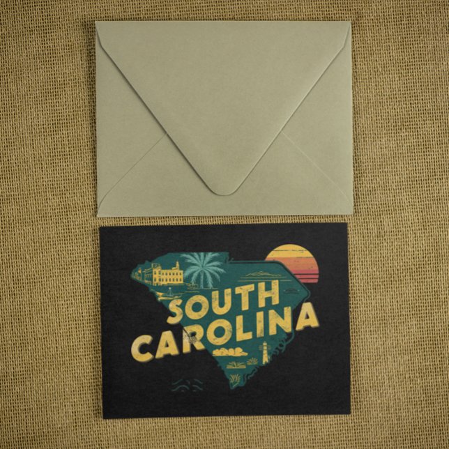 Vintage South Carolina State Map Postcard (Vintage South Carolina State Map Postcard)