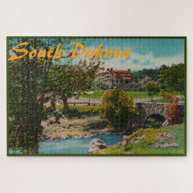 Vintage South Dakota Large Puzzle (Horizontal)