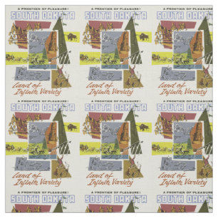 Vintage South Dakota USA customisable fabric