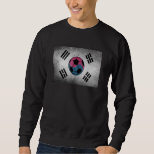 Vintage South Korea Flag Soccer Ball Korean Footba Sweatshirt