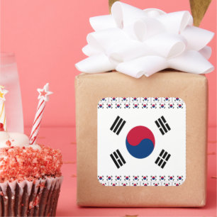 Vintage South Korea Square Sticker