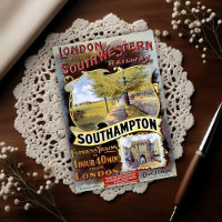 Vintage Southampton Train Travel Advertising