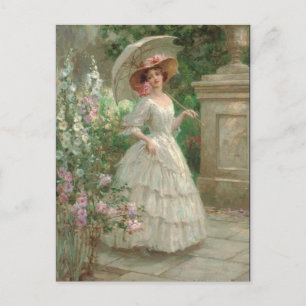 Vintage Southern Bell Girl Postcard