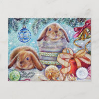 Vintage Soviet New Year/Christmas Postcard