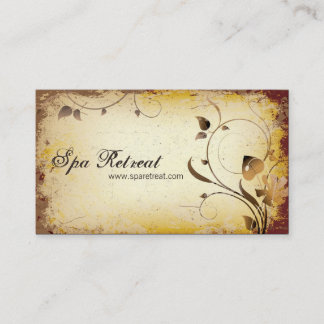 Vintage Spa Retreat Floral & Leafy Business Card