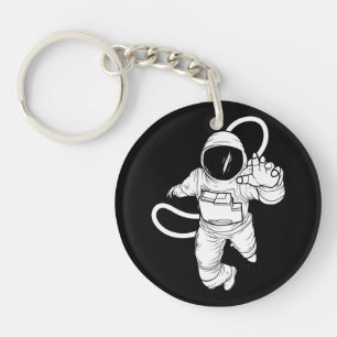 Vintage space astronaut key ring