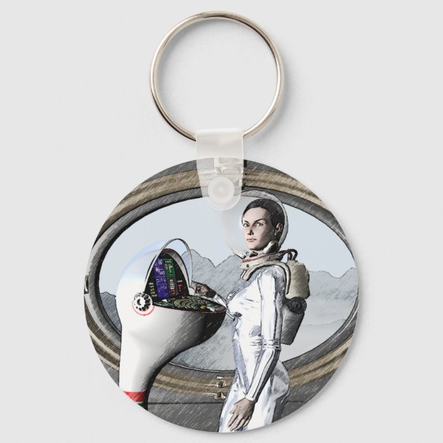 vintage spacegirl key ring (Front)