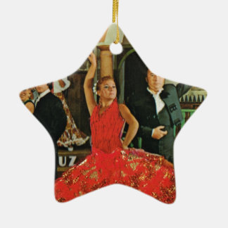 Vintage Spain, Flamenco dancers Ceramic Tree Decoration