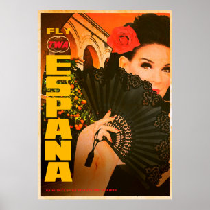 Vintage spain travel poster