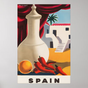 Vintage Spain Travel Poster Mediterranean Still