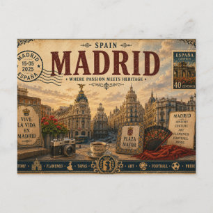 Vintage Spain Vacation Souvenir Postcard