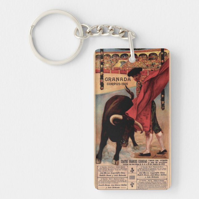 Vintage Spanish Bullfighting Keychain (Front)