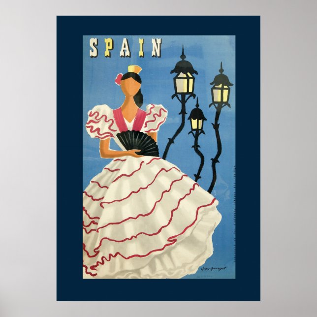 Vintage Spanish Dancer Poster (Front)