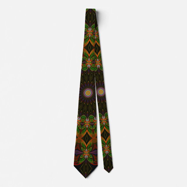 Vintage Spanish Day Of The Dead Pattern Necktie (Front)