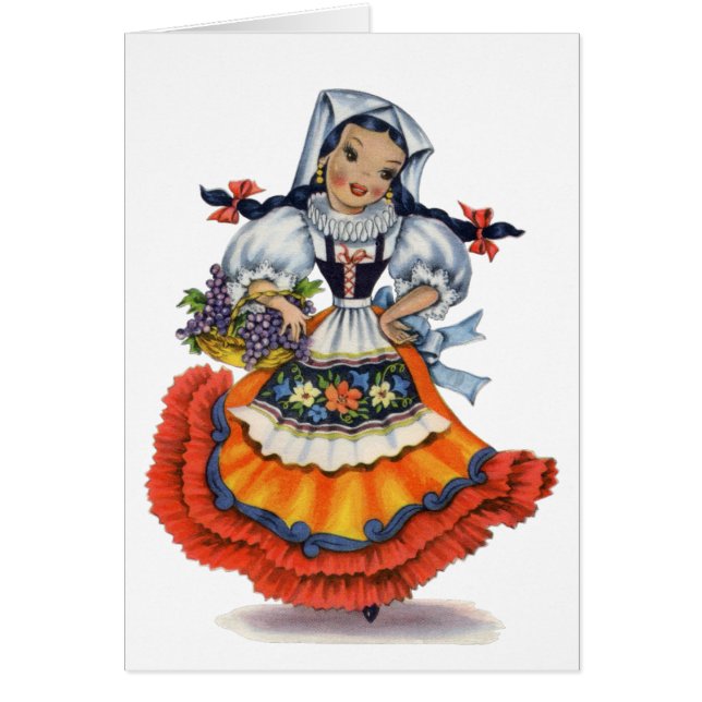 Vintage Spanish girl traditional dress (Front)