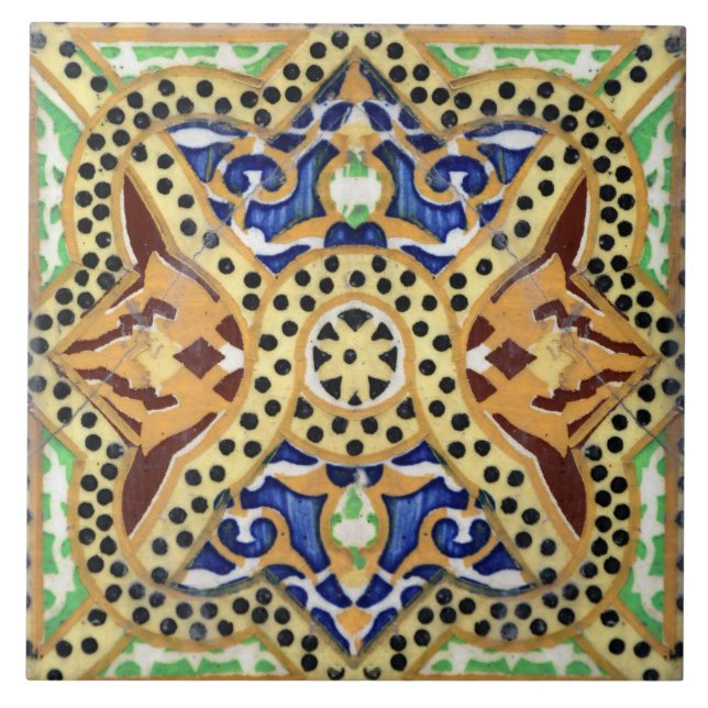 Vintage Spanish Mosaic Tile (Front)