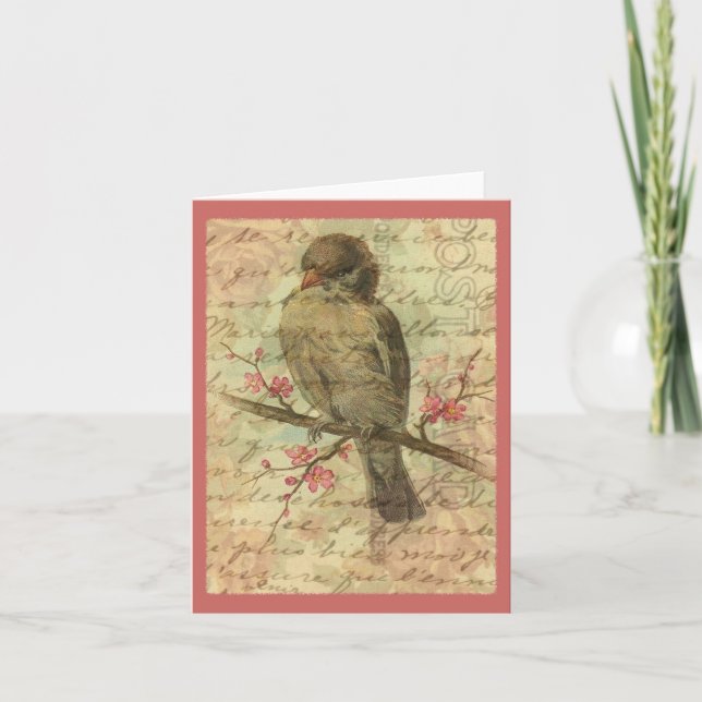 Vintage Sparrow All Occasions Card (Front)