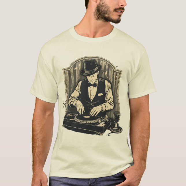 Vintage Speakeasy DJ T-Shirt (Front)