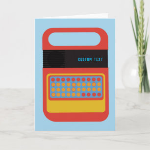 Vintage speaking & spelling electronic toy custom card