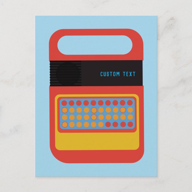 Vintage speaking & spelling electronic toy custom postcard (Front)