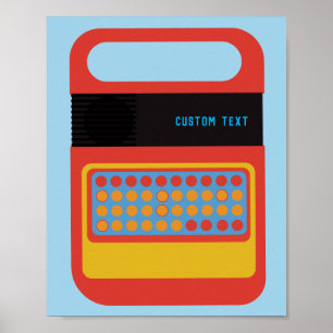 Vintage speaking & spelling toy customised text poster