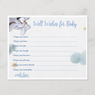 Vintage Special Delivery Stork Wishes for Baby 