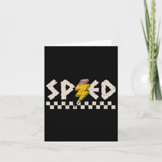Vintage Special Education Teacher Sped Lightning B Card